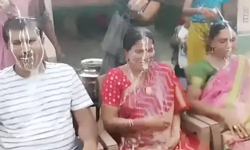 Telangana: Students Bid Farewell to Transferred Teachers with Ksheerabhisekham