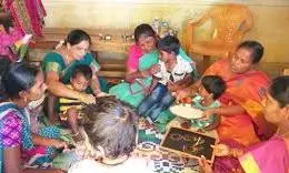 Telangana: Mass Aksharabhyasams for Kids at Anganwadis