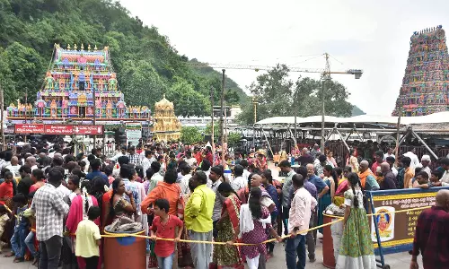 Andhra Pradesh: Thousands throng Indrakiladri on final day of Shakambari festival