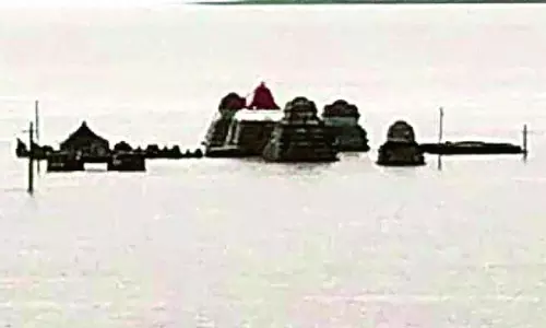 Sangameshwara Temple embraces monsoon rains Sangameshwara Temple embraces monsoon rains
