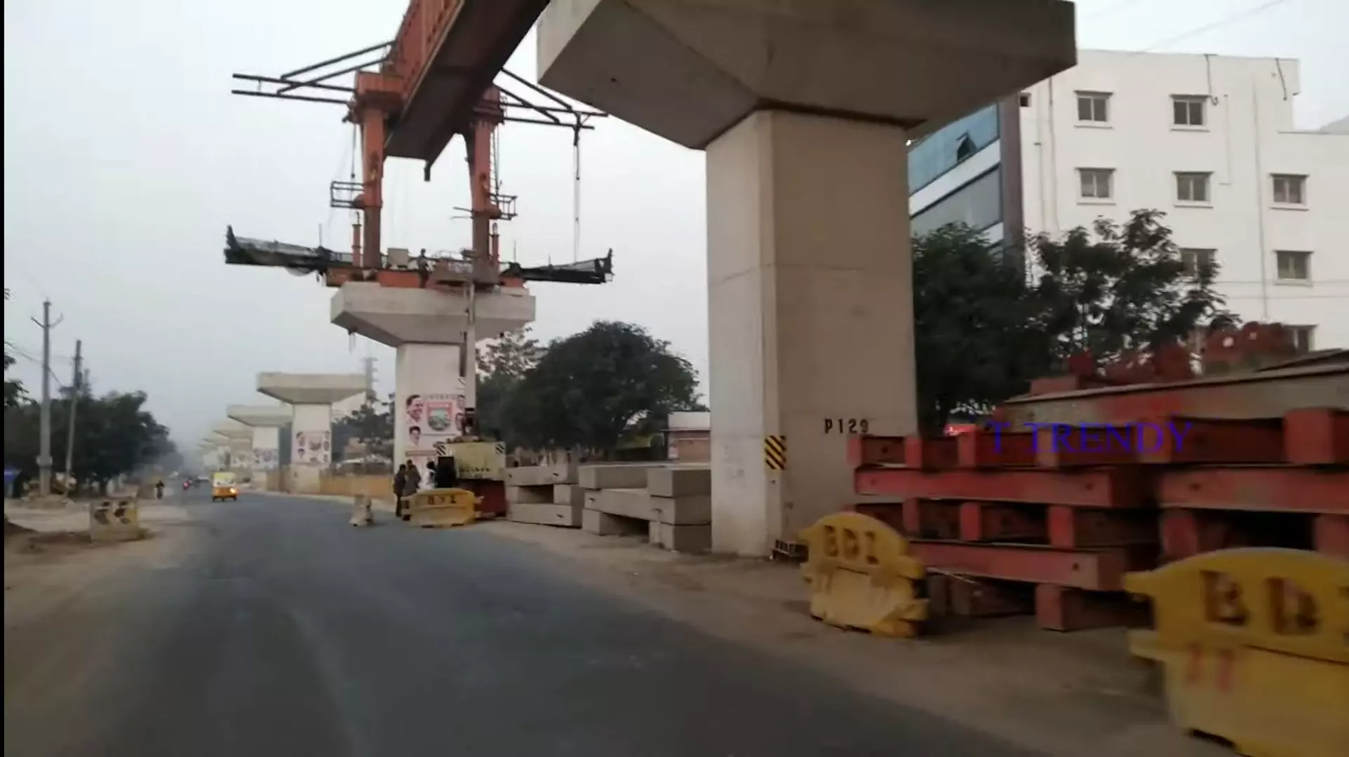 Elevated corridor works hit traffic in Uppal Elevated corridor works hit traffic in Uppal