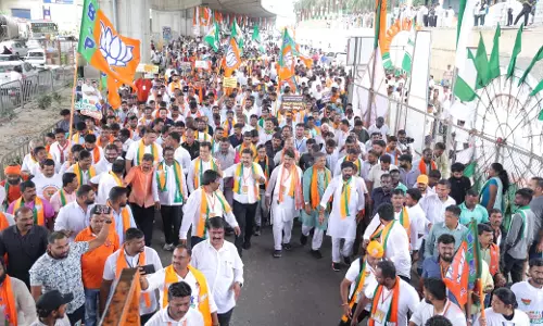 BJP-JDS begin week-long padayatra to Mysuru