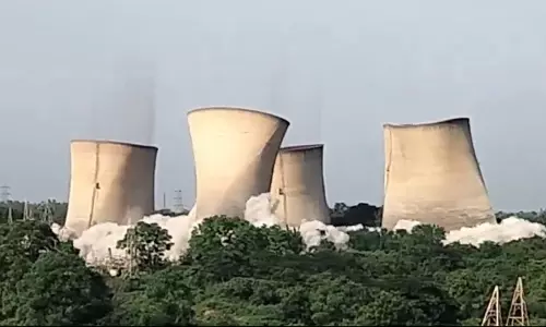 Telangana Genco Sets Record with Controlled Implosion of KTPS Cooling Towers