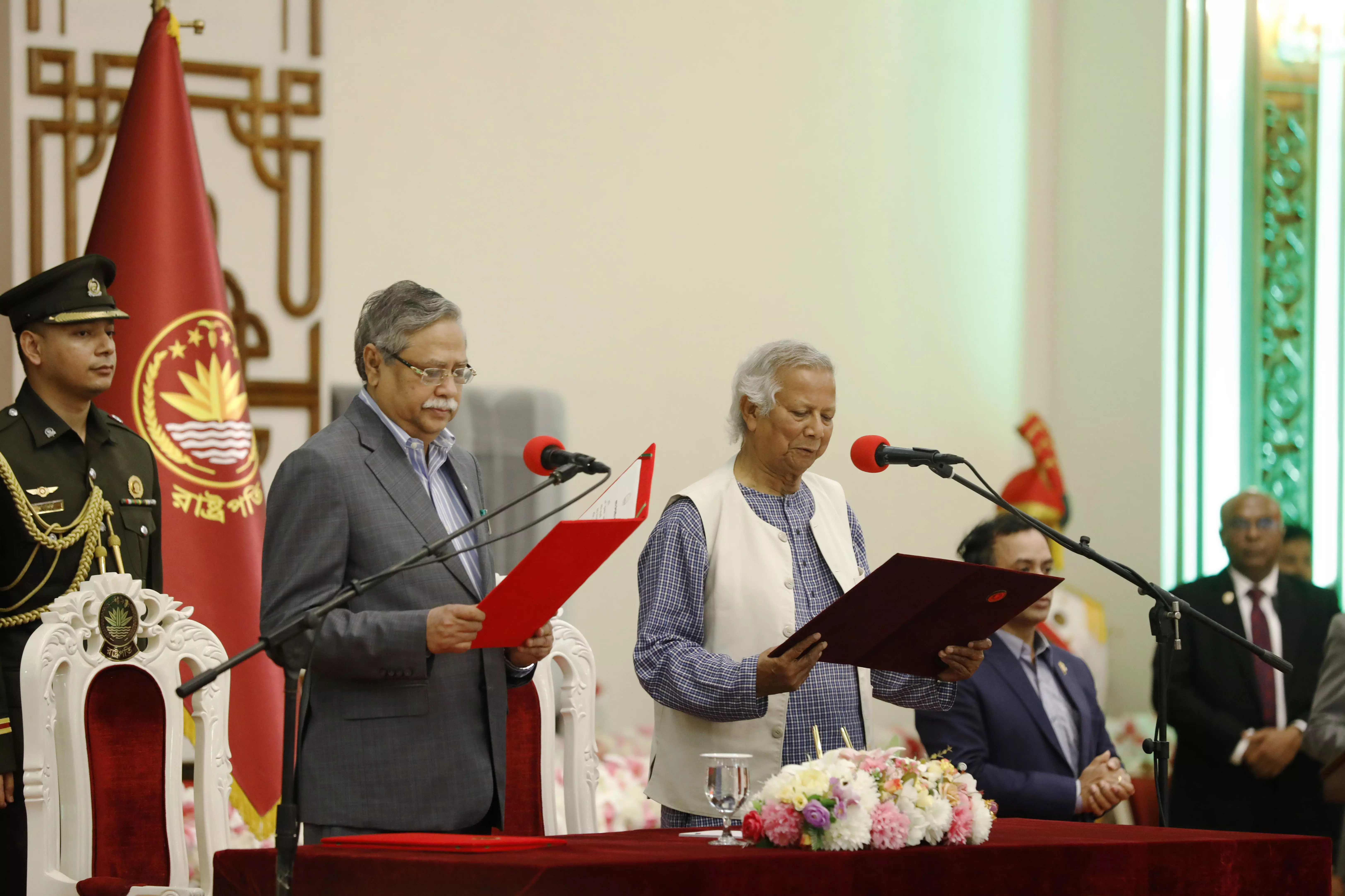 Yunus Sworn In as Head of Bangladeshs Interim Government Amid Political Upheaval Yunus Sworn In as Head of Bangladeshs Interim Government Amid Political Upheaval