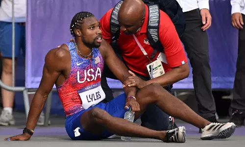 US Olympic sprint star Lyles tests positive for Covid
