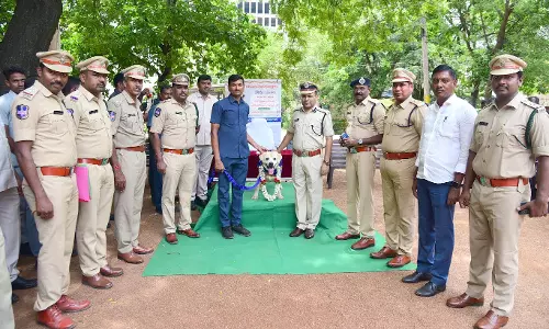 Warangal Police Honour Retiring Sniffer Dog Bhittu