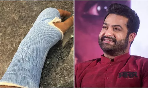 NTR Sprains Wrist During Gym Workout