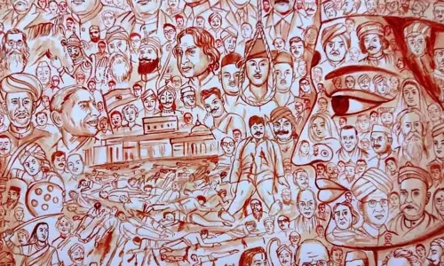 Nandyal Artist Pays Blood Tribute to 240 Freedom Fighters