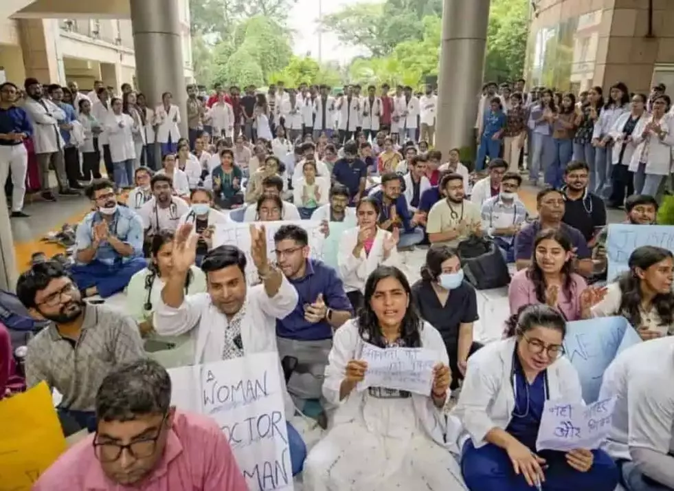 Doctors in Telangana Join Protest Against Kolkata Doctor’s Rape