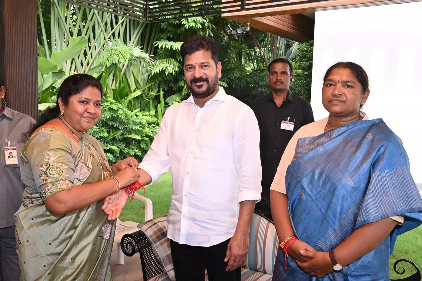 Women Leaders Tie Rakhee To Chief Minister Revanth Reddy