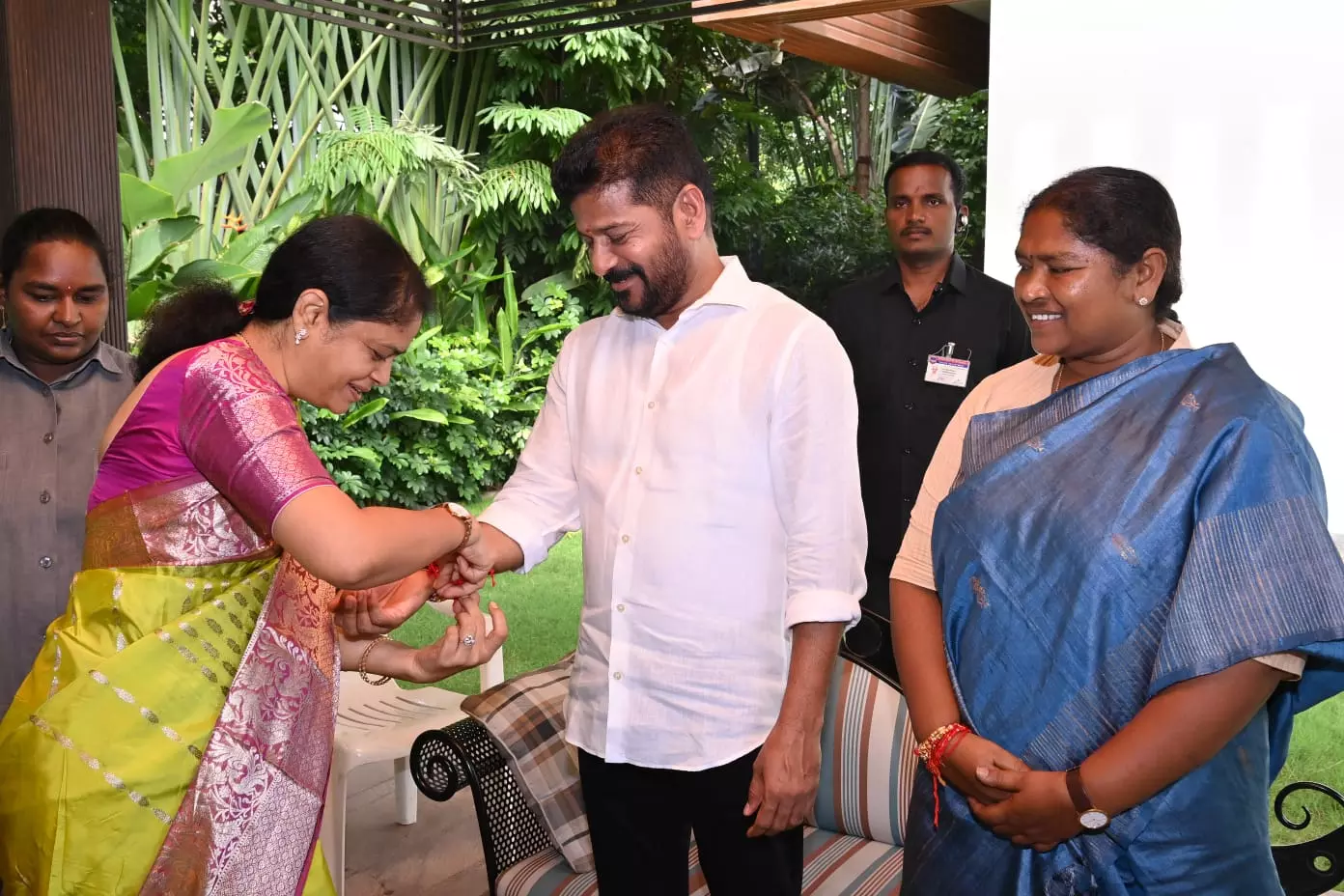 Women Leaders Tie Rakhee To Chief Minister Revanth Reddy