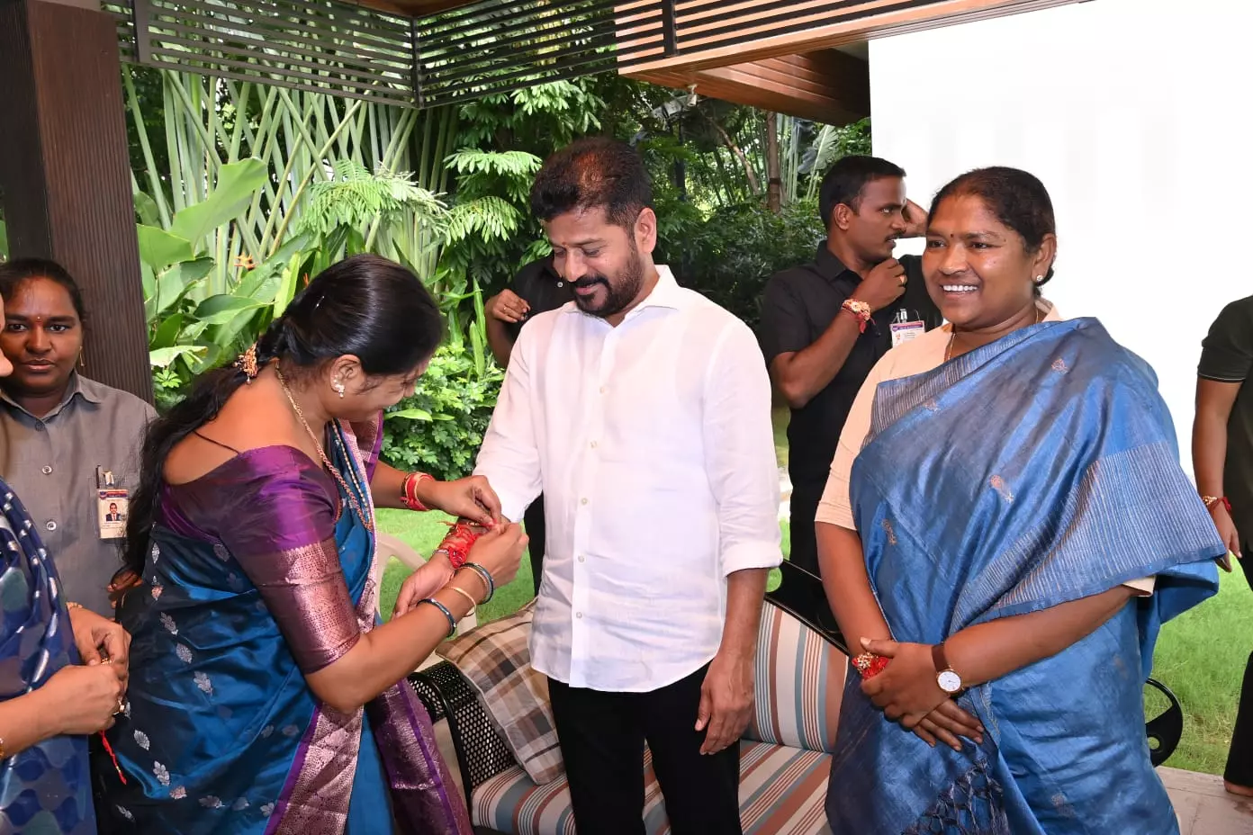 Women Leaders Tie Rakhee To Chief Minister Revanth Reddy