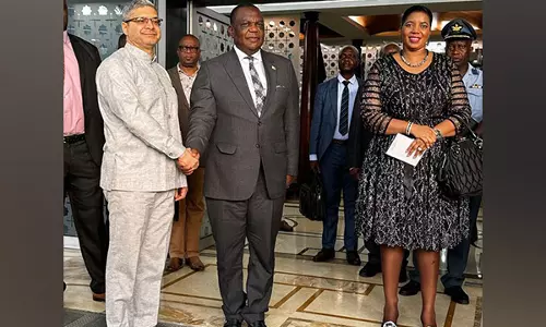 Zimbabwe Vice President Constantino Chiwenga arrives in Delhi