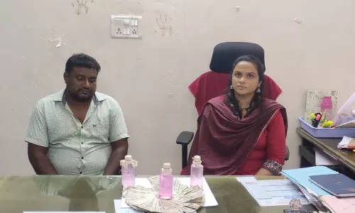 Hyderabad Water Board Manager Caught Taking Bribe