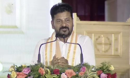 CM Revanth Reddy Lays Foundation for Hare Krishna Heritage Tower in Hyderabad CM Revanth Reddy Lays Foundation for Hare Krishna Heritage Tower in Hyderabad