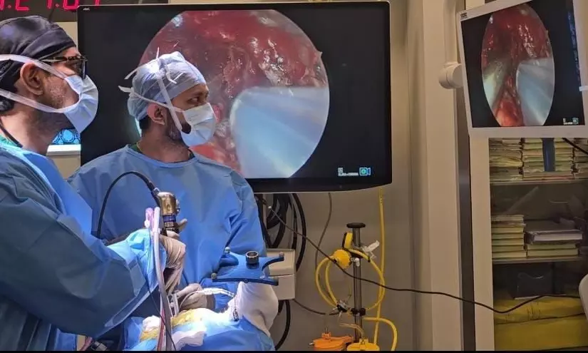 AIG removes complex tumor removed from 54-yr-old female patients brain