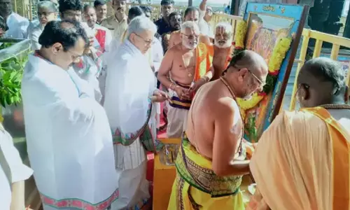 Telangana Governor Jishnu Dev Varma visits Yadadri