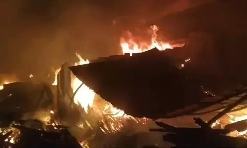 Major Fire Destroys Furniture shop in Warangal