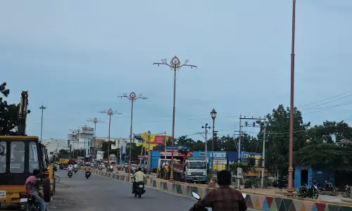 Controversy Erupts in Gangavathi Over Hindu Symbols on Lampposts