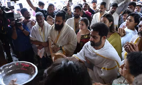 Jr NTR Visits Kollur Temple Jr NTR Visits Kollur Temple