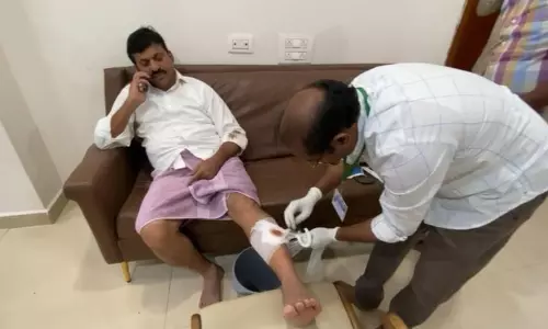 Ponguleti Injured in Bike Accident During Flood Inspection