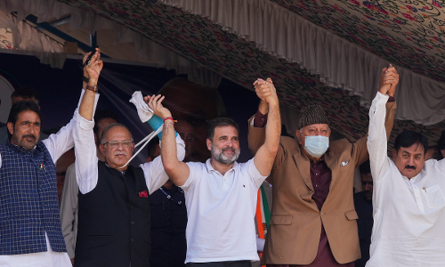 INDIA bloc will ensure restoration of statehood to J-K: Rahul INDIA bloc will ensure restoration of statehood to J-K: Rahul