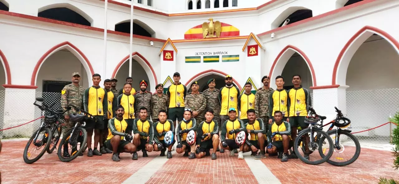 Major General Flags Off TA’s Siachen-to-Andaman Cycling Expedition