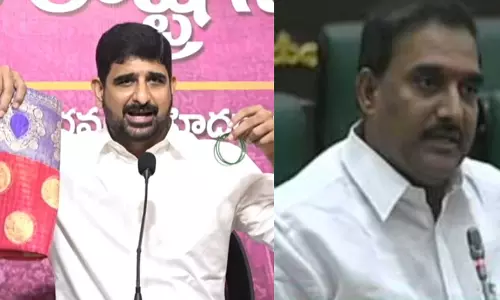 War of words between BRS MLA Kaushik Reddy and PAC chairman Arekapudi Gandhi turns violent