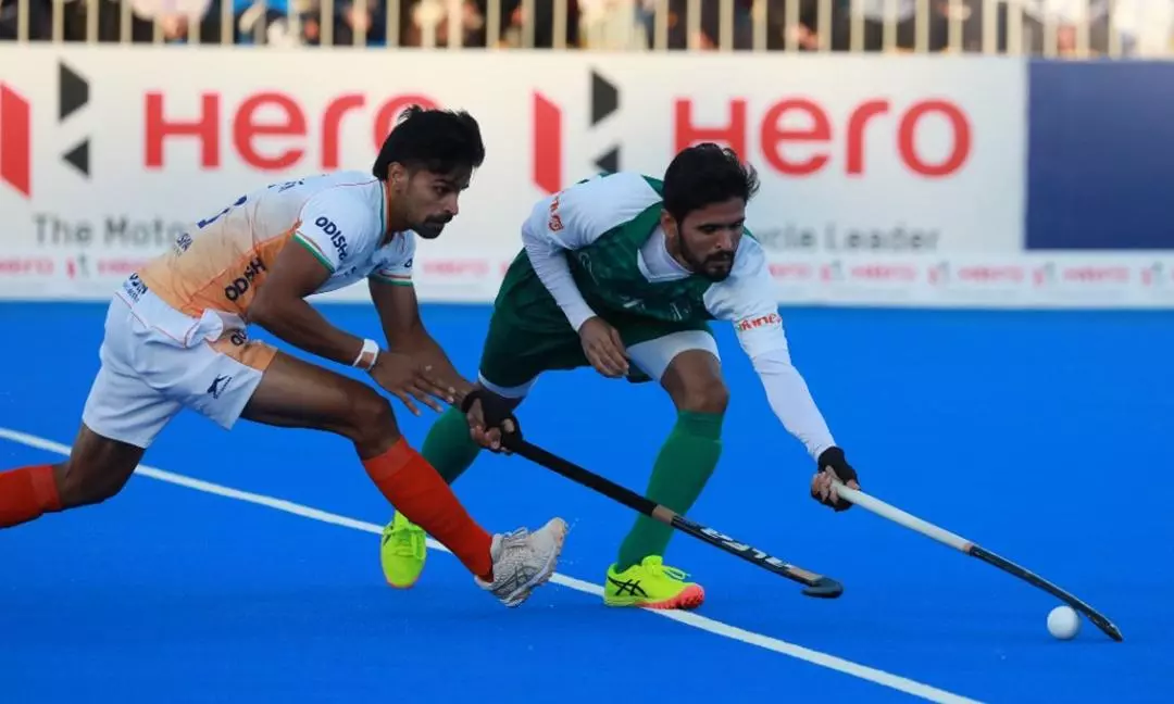 India beat Pakistan 2-1, end league campaign of ACT hockey on unbeaten note India beat Pakistan 2-1, end league campaign of ACT hockey on unbeaten note