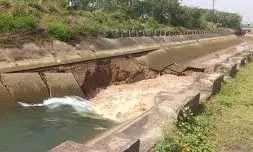 Eleru canal breach in Anakapalle district