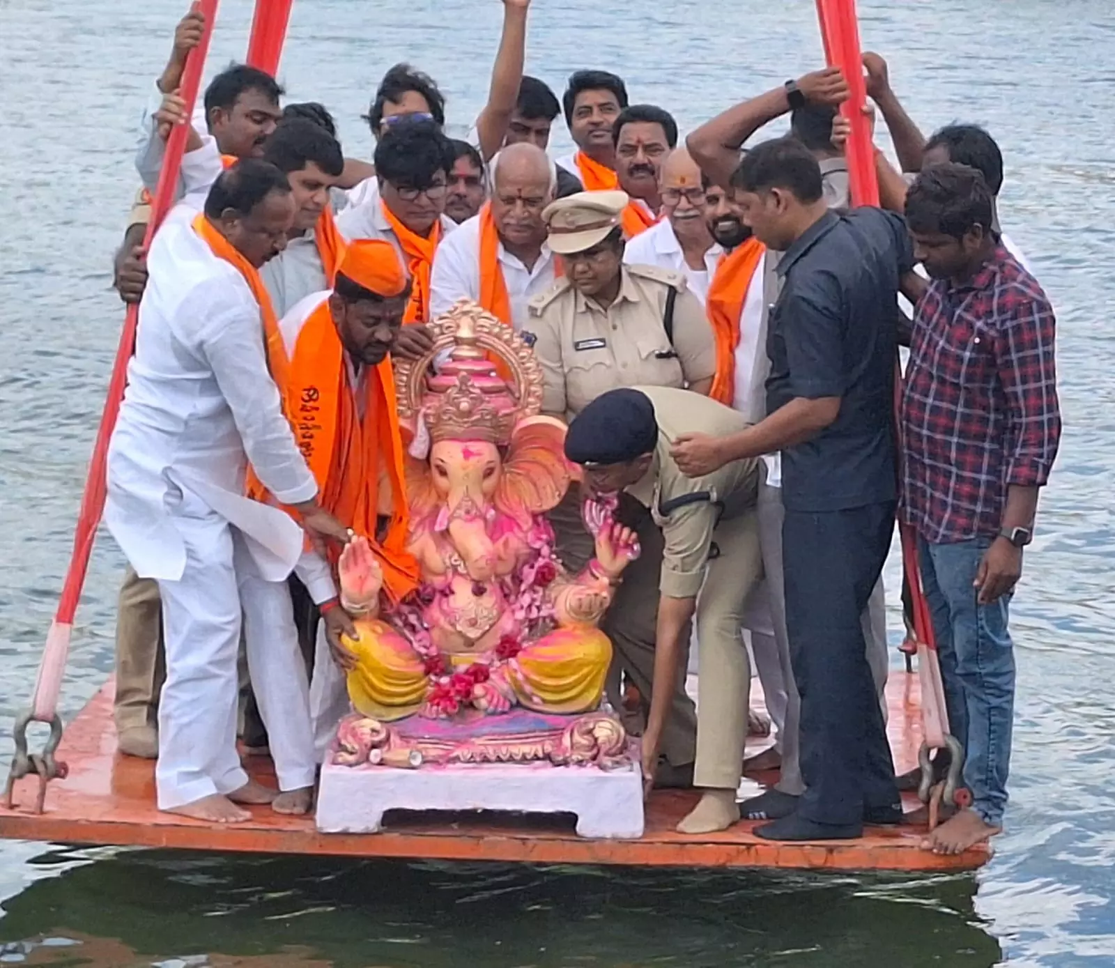 Idol Immersion goes peacefully in Bhainsa Idol Immersion goes peacefully in Bhainsa