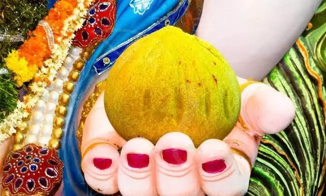 Bandlaguda Ganesh Laddu Auctioned for Rs 1.87 crore Bandlaguda Ganesh Laddu Auctioned for Rs 1.87 crore