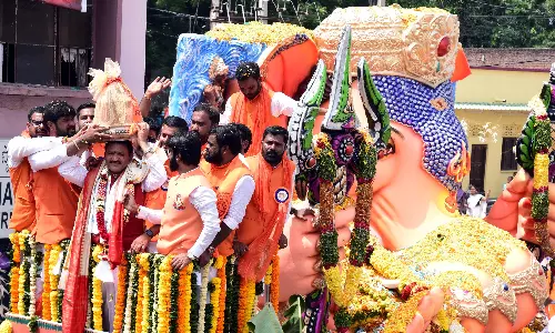 Balapur Ganesh Laddu Auctioned For Rs 30 Lakh Balapur Ganesh Laddu Auctioned For Rs 30 Lakh