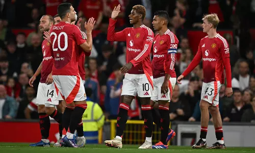Man United routs third-division Barnsley 7-0 in English League Cup