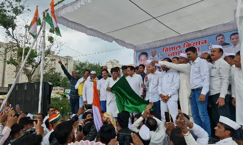 Madhya Pradesh: Congress holds kisan nyay yatra for hike in soybean MSP