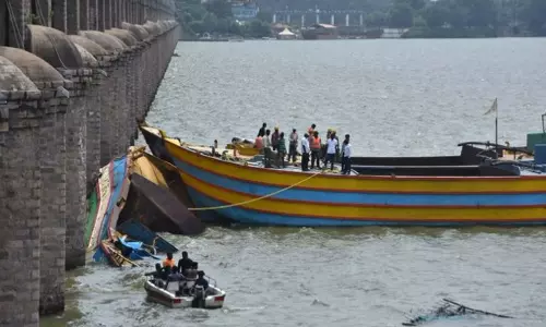 Three Boats Salvaged from Krishna