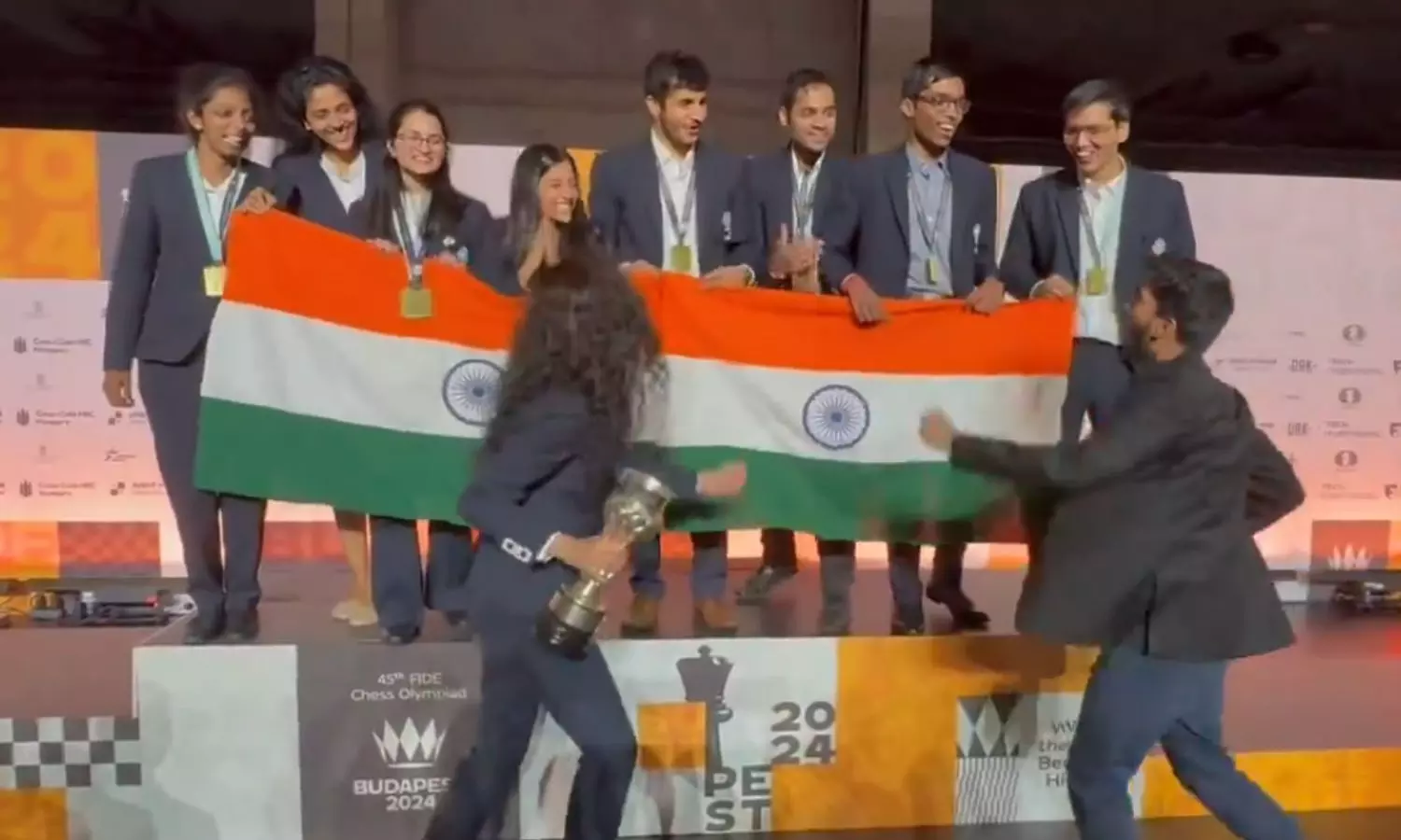 Chess Olympiad: Rohit Sharmas touch in India teams celebrations after winning double gold Chess Olympiad: Rohit Sharmas touch in India teams celebrations after winning double gold