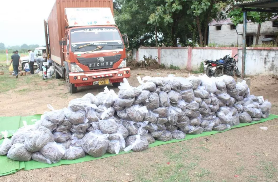 Adilabad Police Seize 900 Kg Ganja Worth ₹2.25 Crore