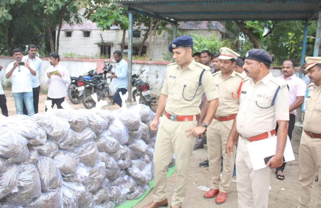 Adilabad Police Seize 900 Kg Ganja Worth ₹2.25 Crore