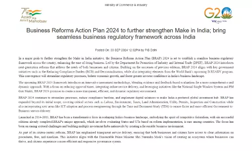 BRAP 2024 Boosts Make in India with New Framework