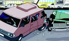 Private bus overturns, one inured