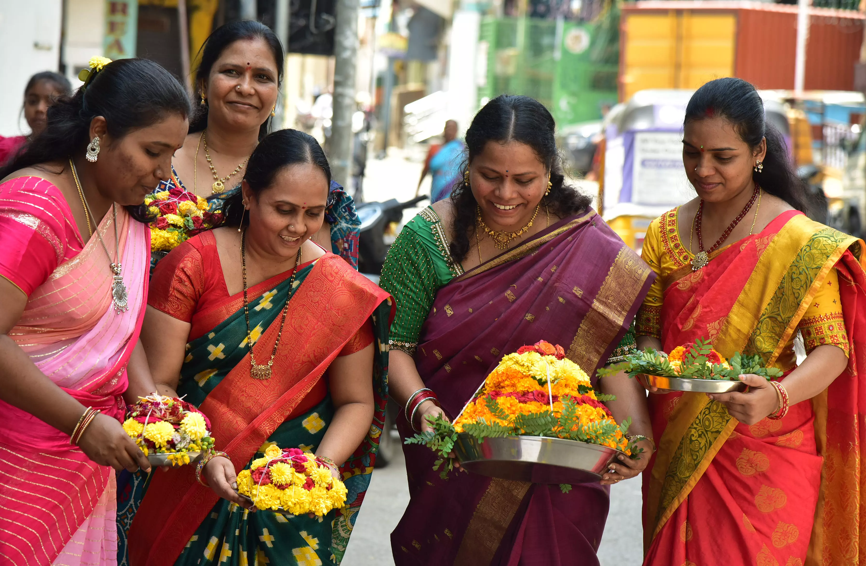 Bathukamma: Hyderabad Gets Into Festive Spirit Bathukamma: Hyderabad Gets Into Festive Spirit