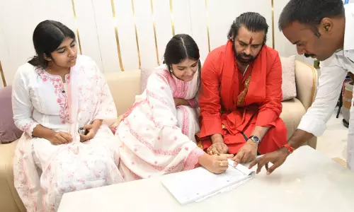 Pawan Kalyans daughter declares faith before visiting Tirupati temple