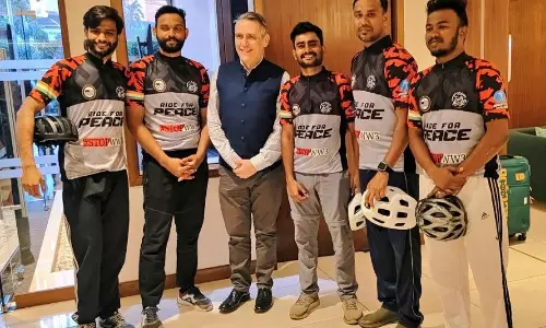 Hyderabad Welcomes Ride for Peace Cyclists on 3,600-Km Journey