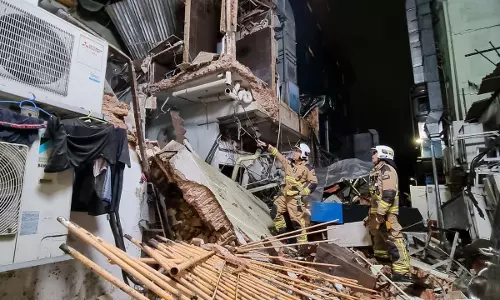 Six people injured as two shophouses collapse in Singapores Little India