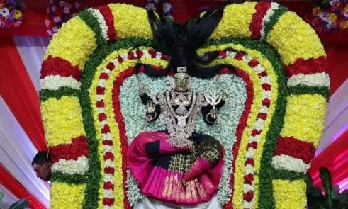 Goddess Bhramaramba adorned as Kalaratri Goddess Bhramaramba adorned as Kalaratri