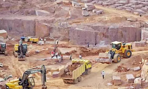 Tribal Women Protest Opposing Granite Quarrying