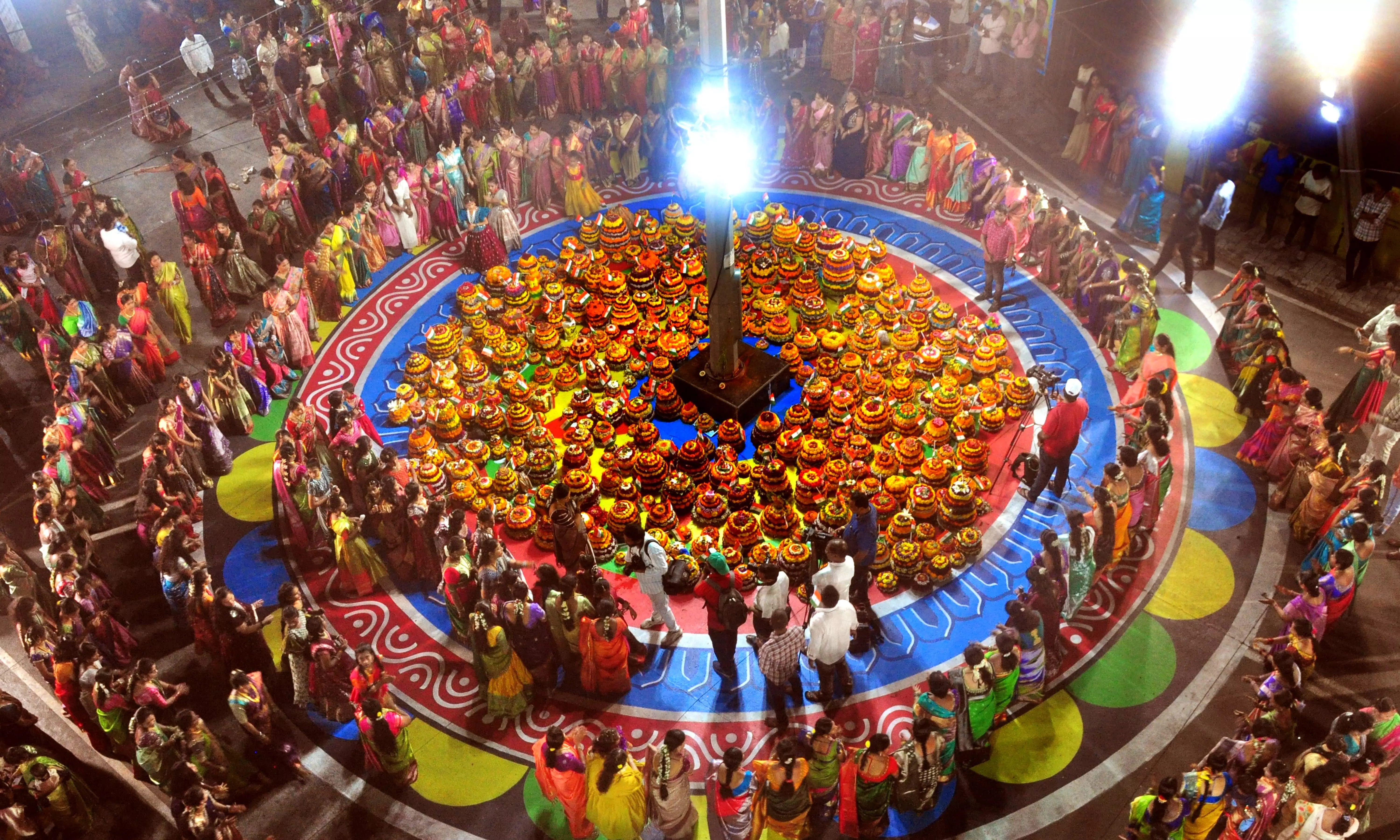 Saddula Bathukamma celebrated with colour and joy Saddula Bathukamma celebrated with colour and joy