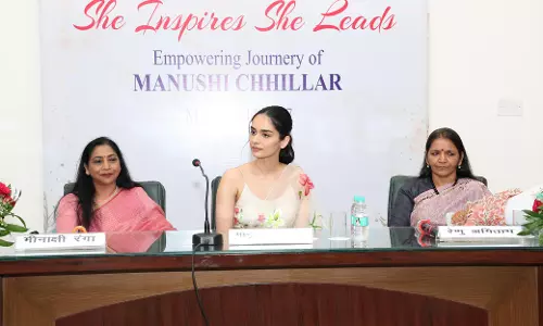 Miss World Manushi Chhillar shares her inspiring life experiences in interaction with female IRS officers