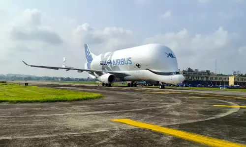 Worlds largest cargo plane Beluga XL makes another landing at Kolkata airport
